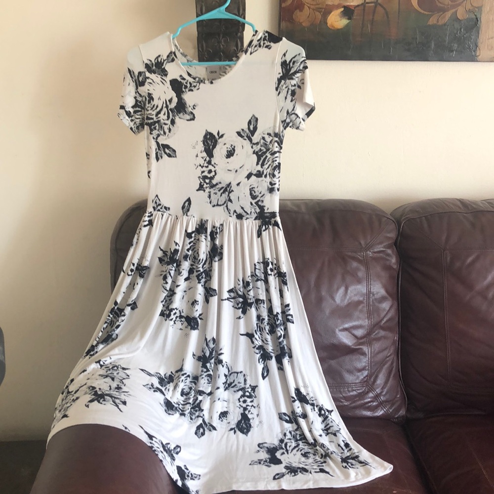 Asos black and white a line ASOS dress